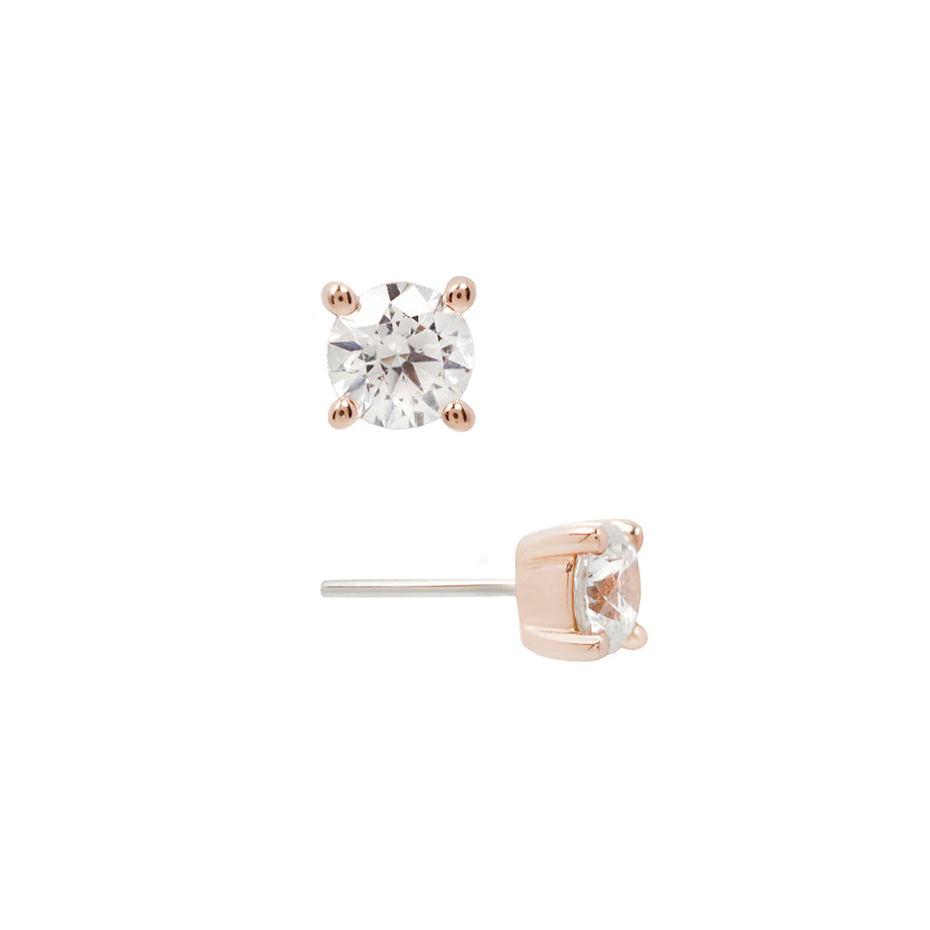 Prong Gem Threadless End with Swarovski CZ