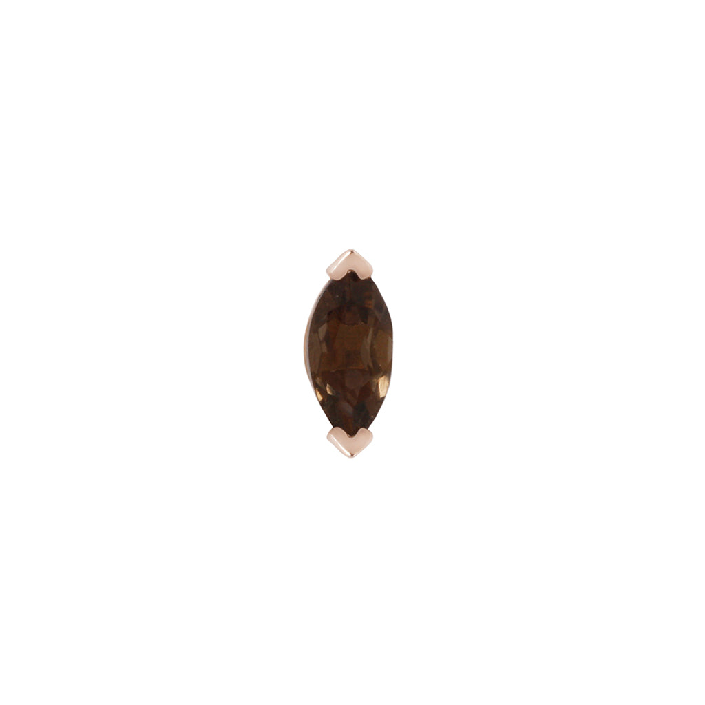 Zuri Threadless End with Smoky Quartz