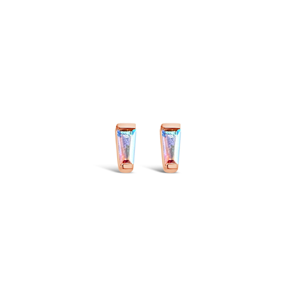 Tapered Baguette Threadless End with Mercury Mist Topaz