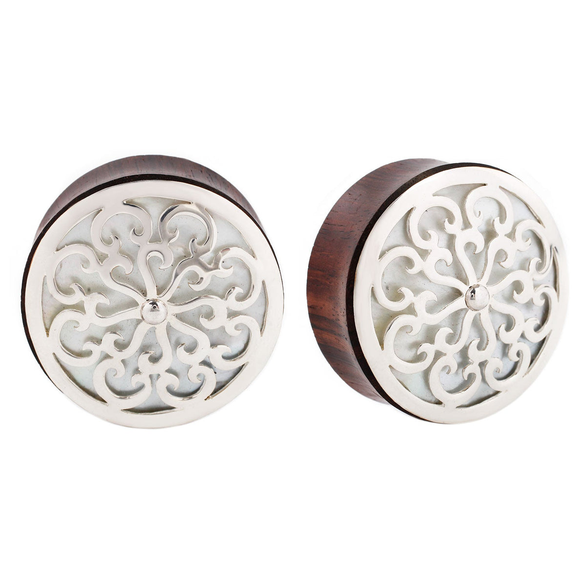 Idol Plugs - Silver + Mother of Pearl