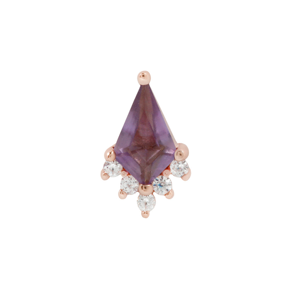 Noble Threadless End with Amethyst