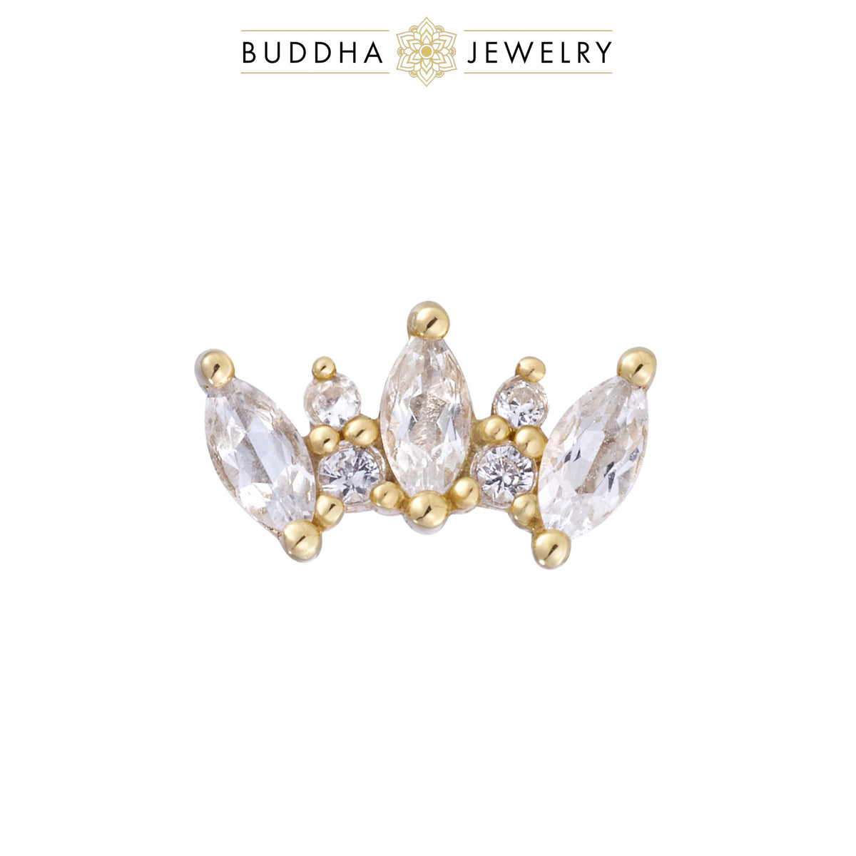Alice Threadless End with White Sapphire