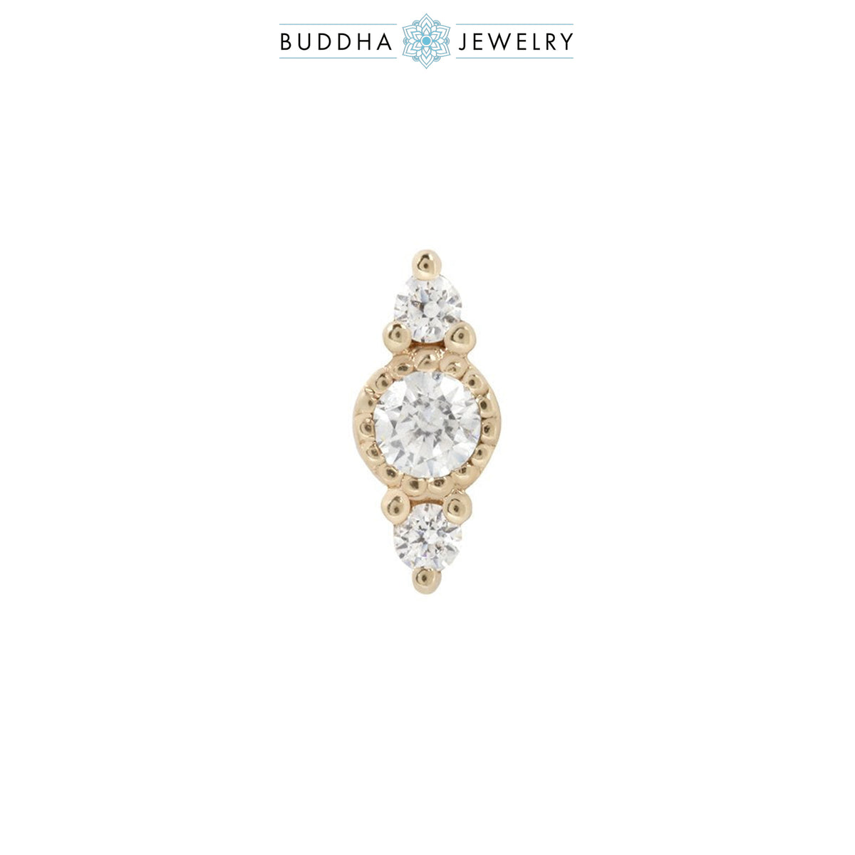 Lucien Threadless End with CZ