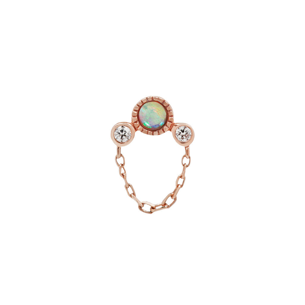 Halston Threadless End with Opal