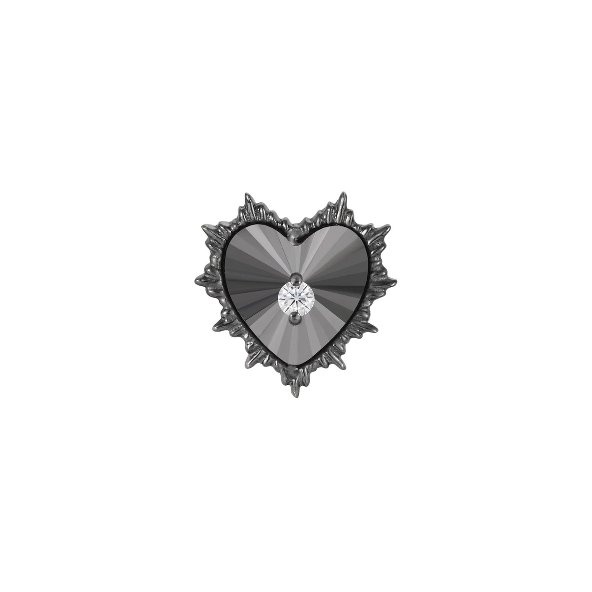 Bad Romance Black Rhodium Threadless End with CZ