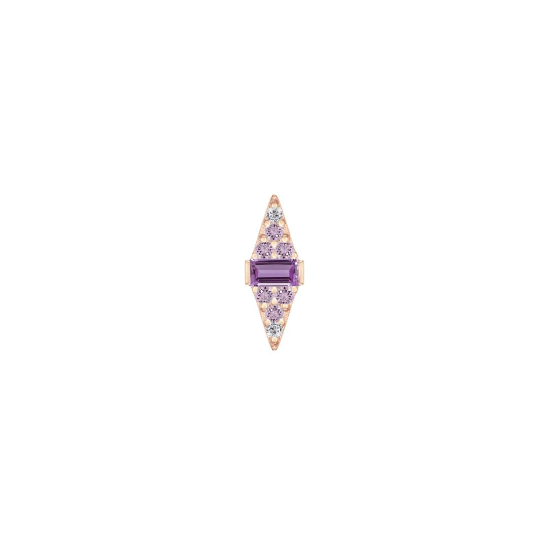 Electric Feel Threadless End with Amethyst Ombre