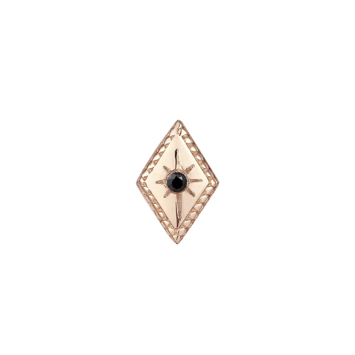 Etoile Threadless End with Black Diamond
