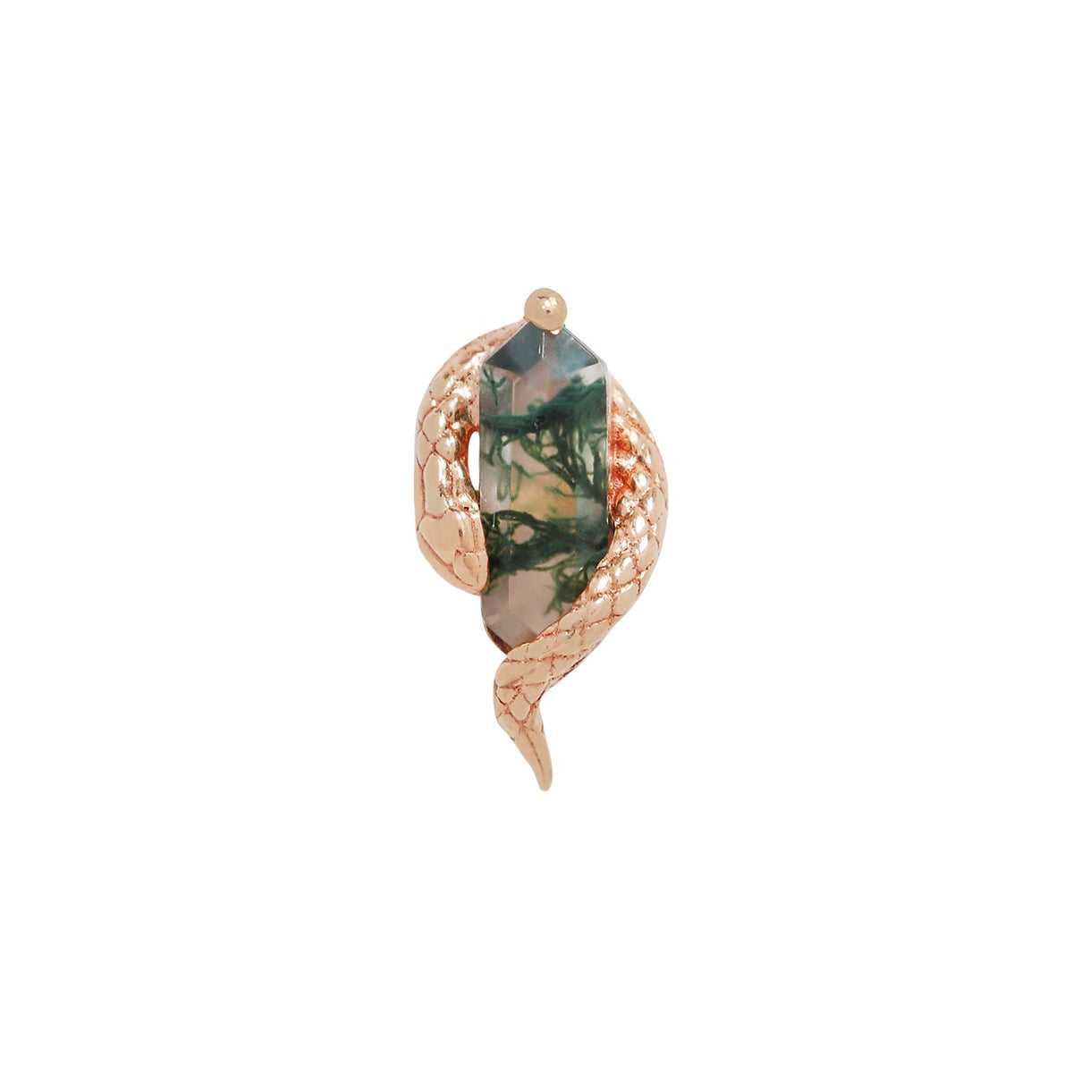 Eve Was Framed Threadless End with Moss Agate