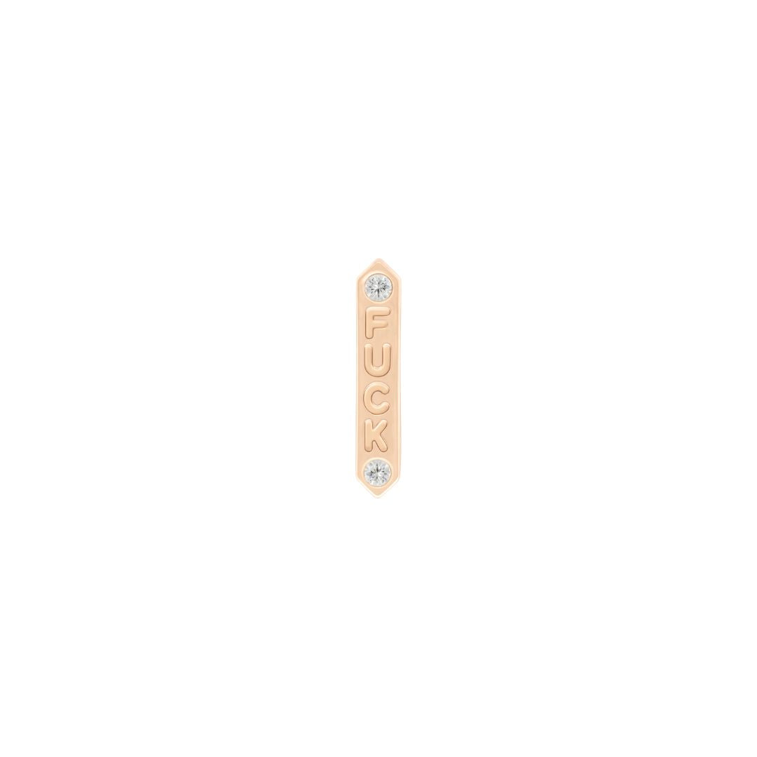 "FUCK" Threadless End with Diamond