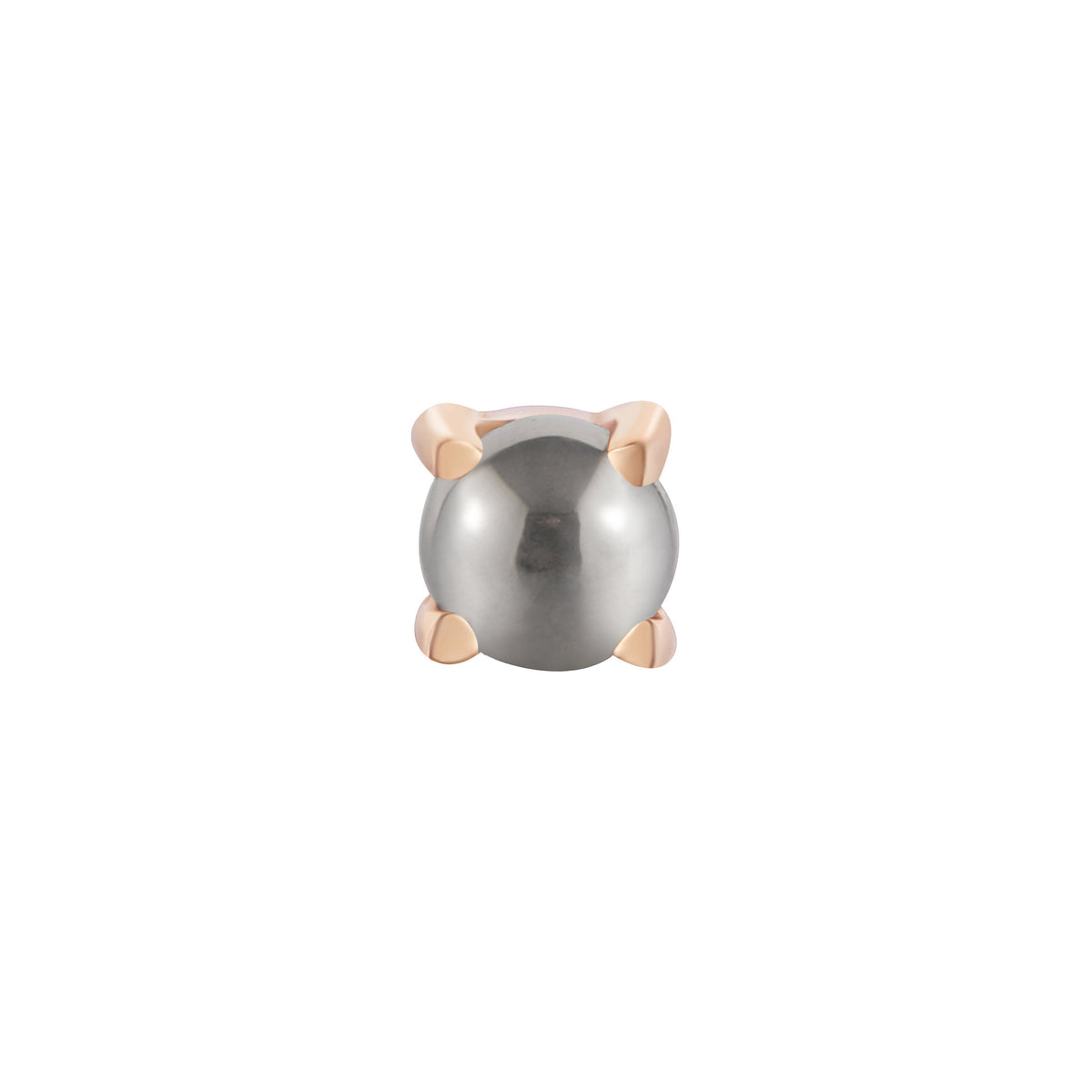 Prong Gem Threadless End with Pyrite
