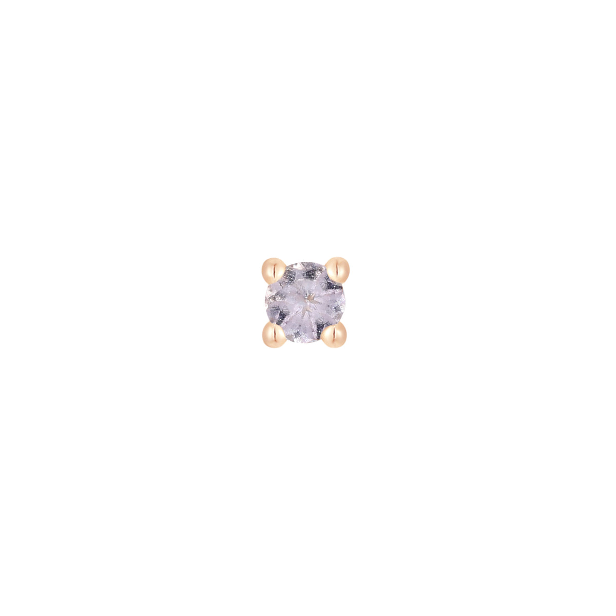 Prong Gem Threadless End with Tanzanite