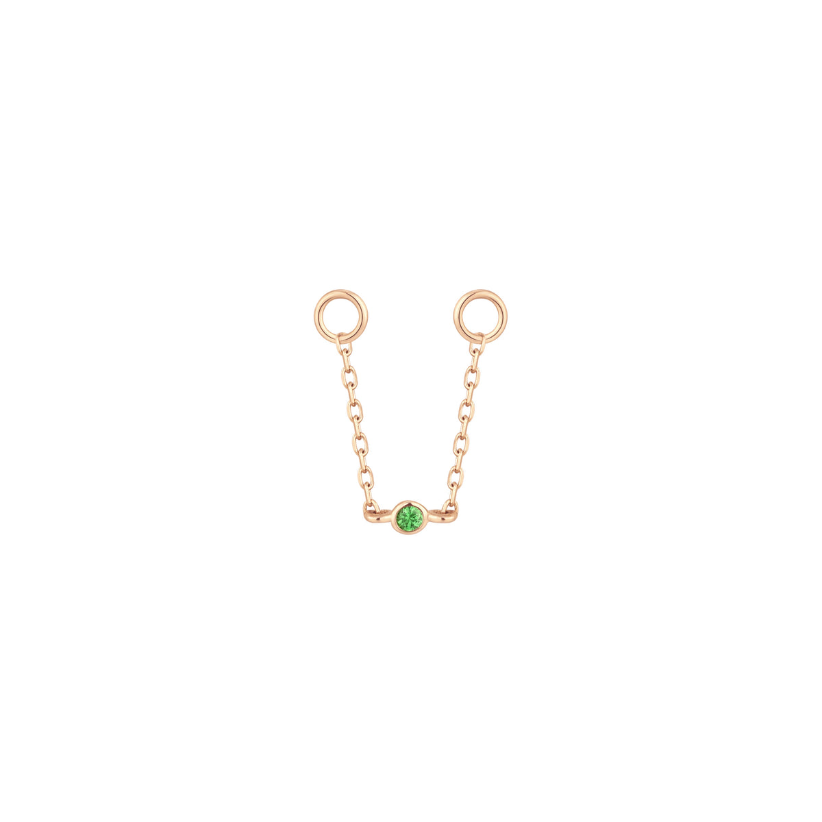 Bezel Bead Chain with Tsavorite