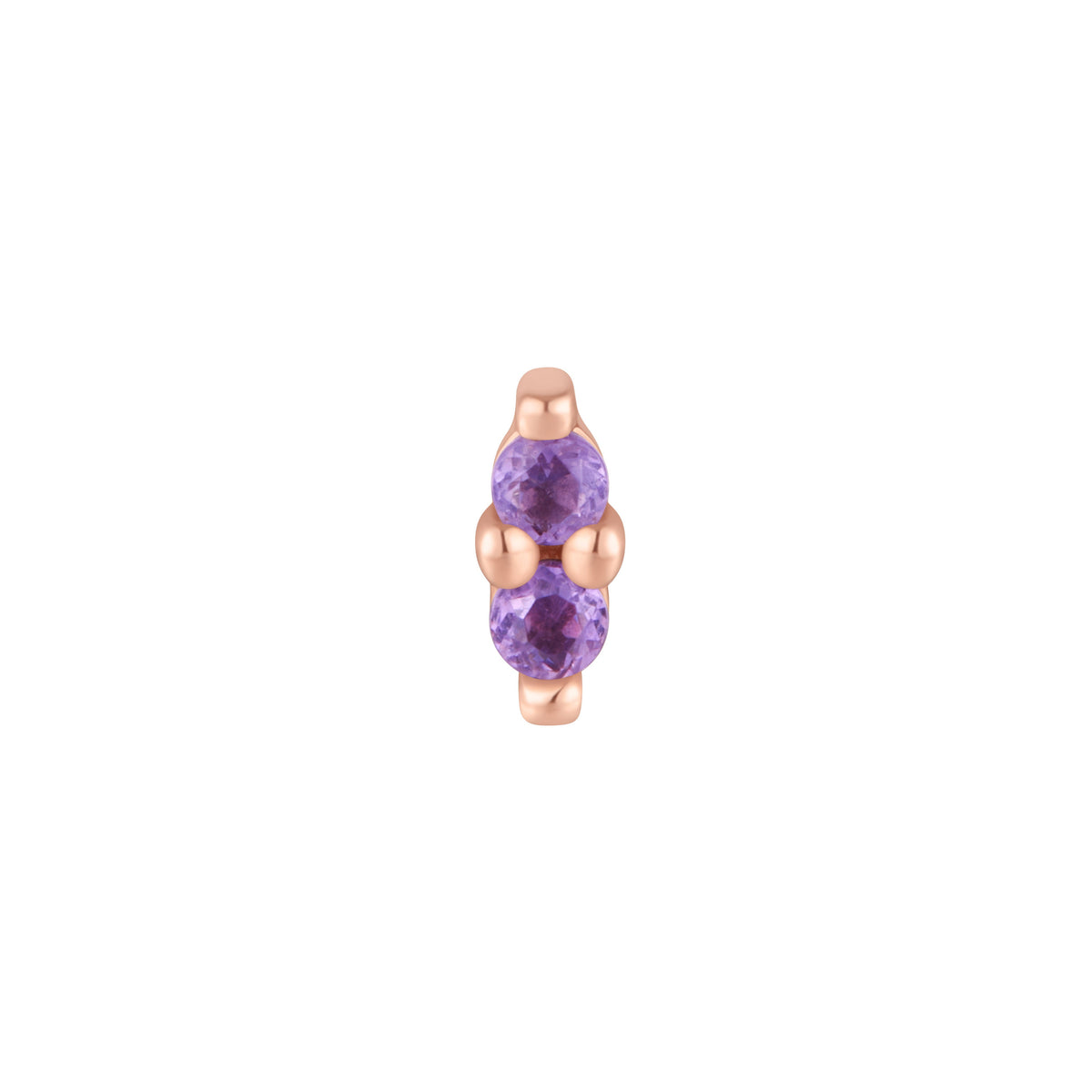 Mishka 2 Threadless End with Amethyst