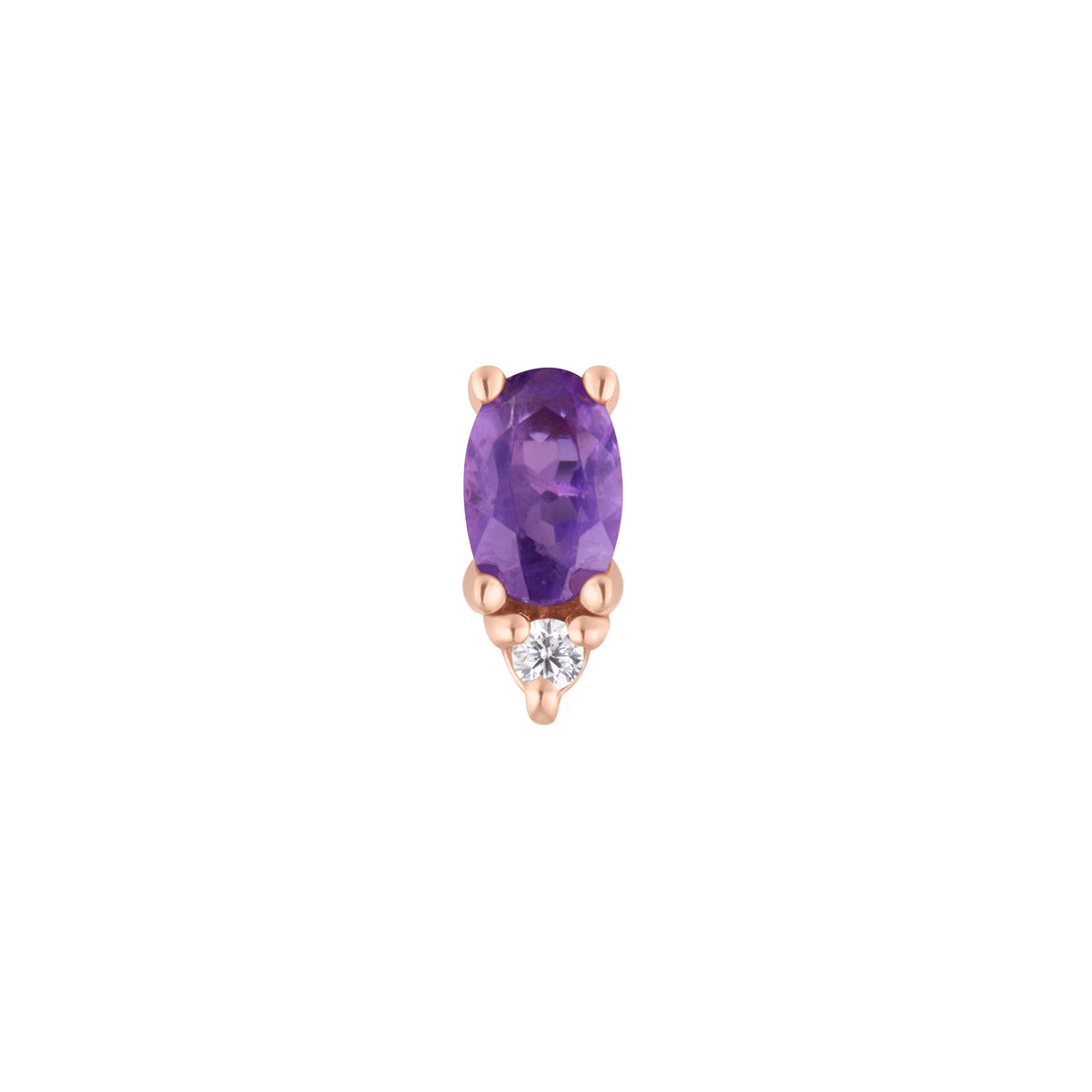 Desden Threadless End with Amethyst