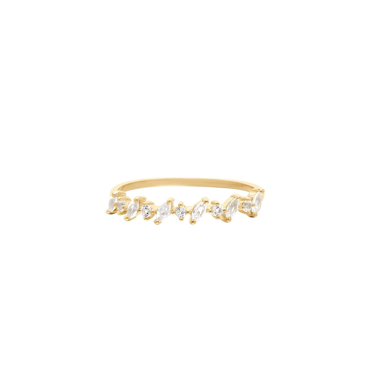 RION x Buddha Jewelry Isla Finger Ring with White Topaz