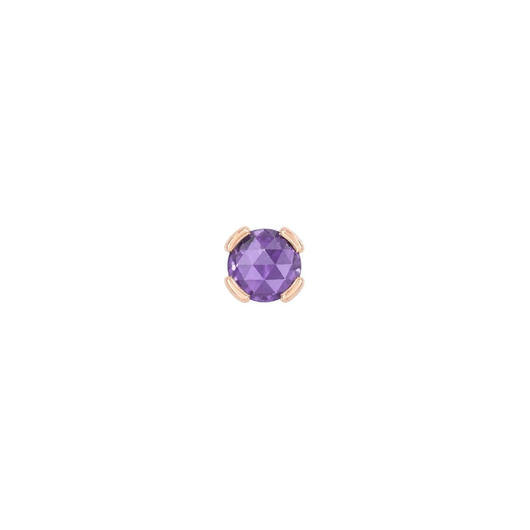 Peekaboo Threadless End with Amethyst