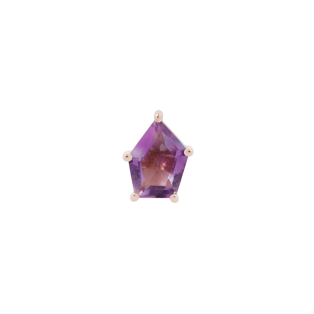 Penta Threadless End with Amethyst