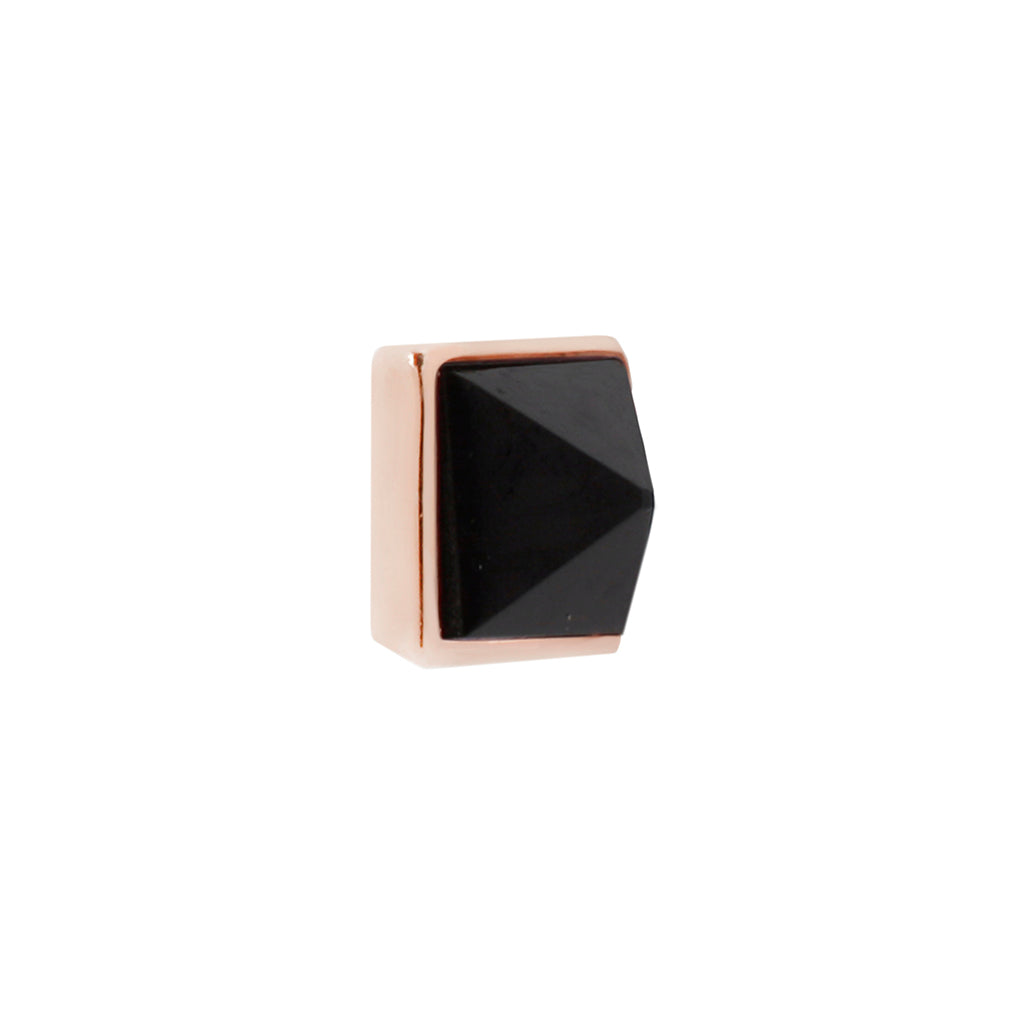 Pyramid Bezel Gem Threadless End with Reverse Set Agate