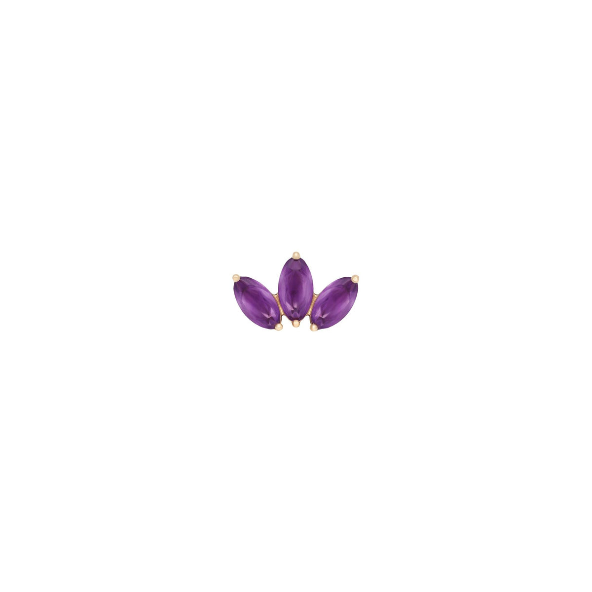 Moet Mini Threadless End with Sandblasted Amethyst