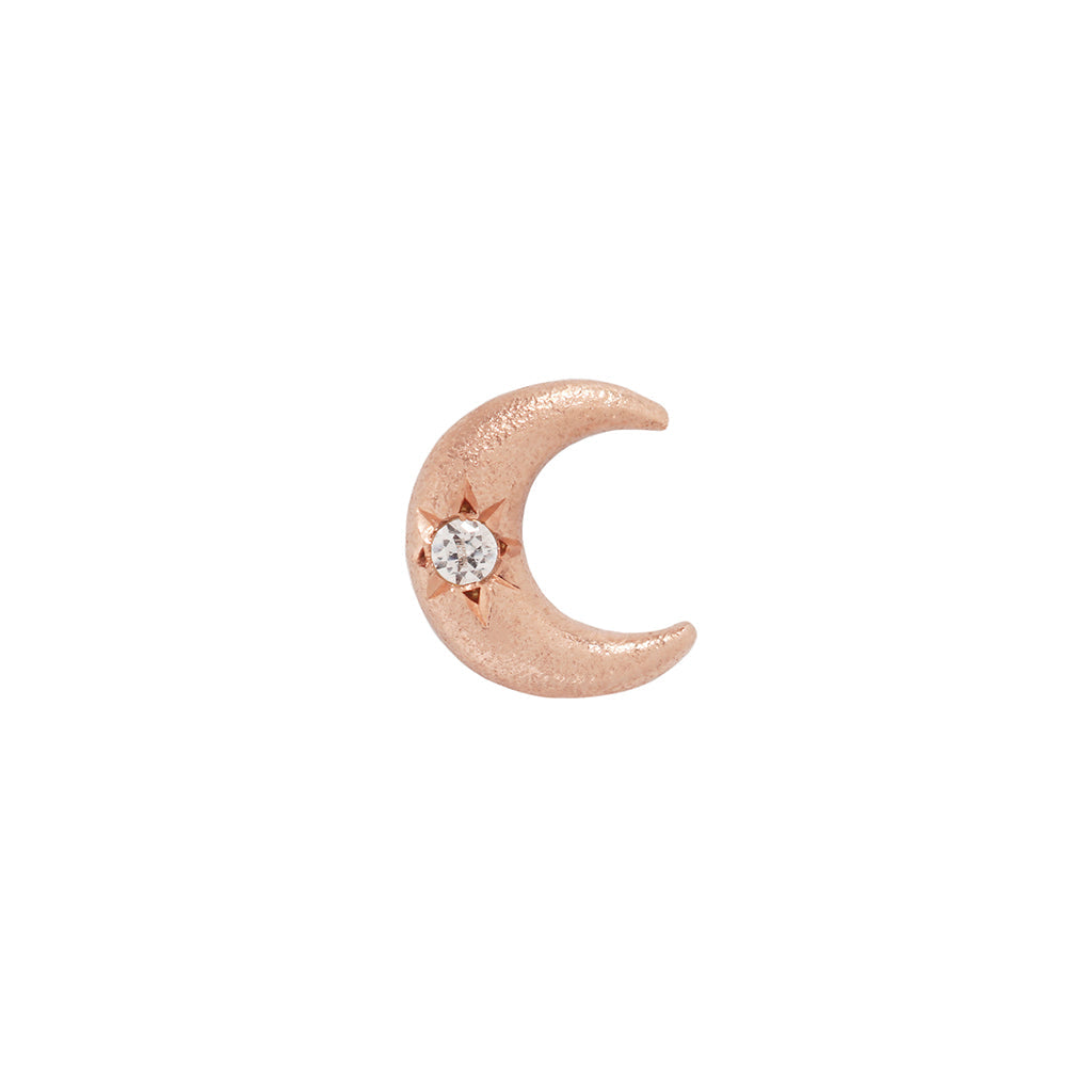 Moonshine Satin Threadless End with CZ