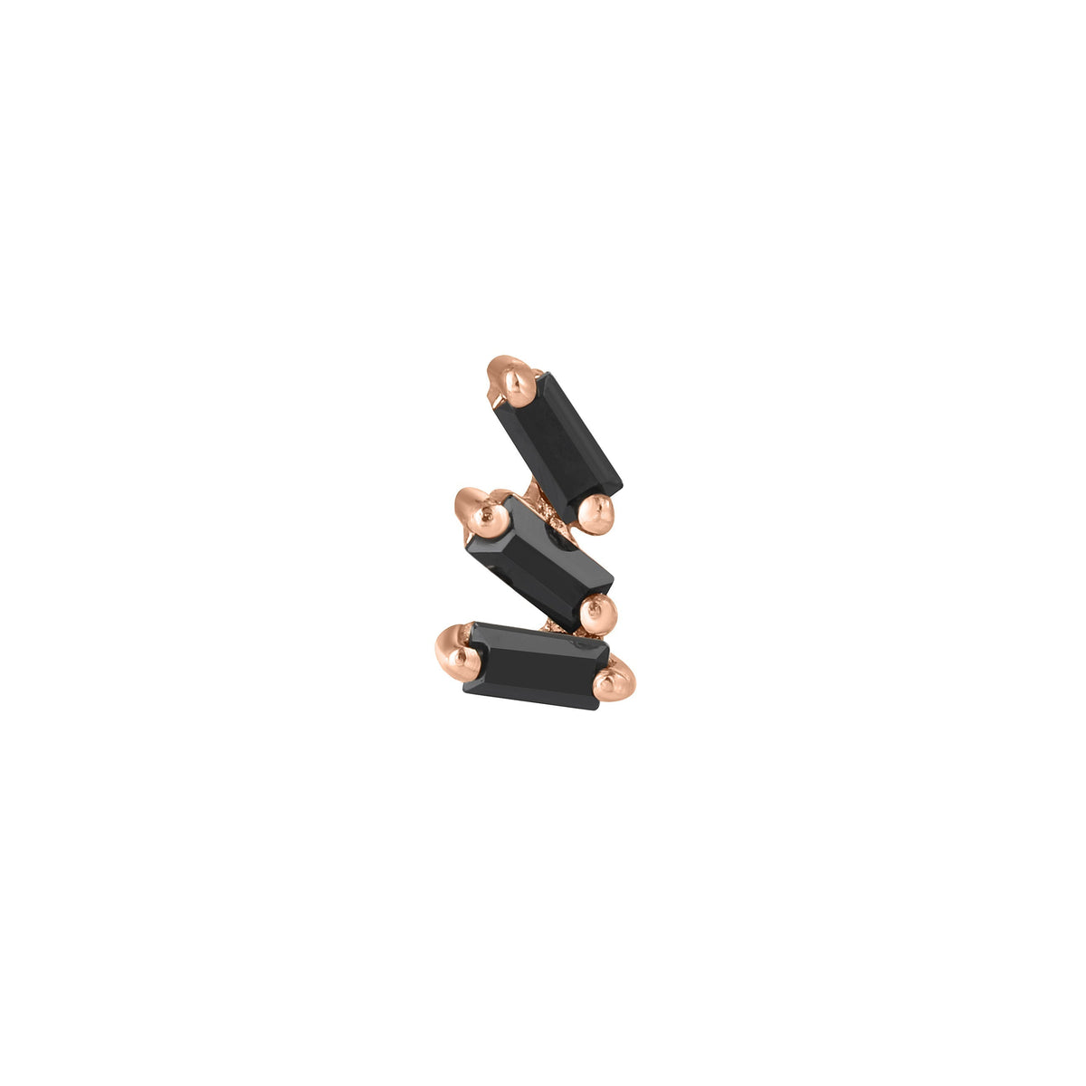 Staxx Threadless End with Black Spinel