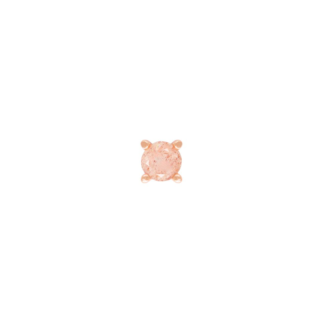 Prong Gem Threadless End with Sunstone