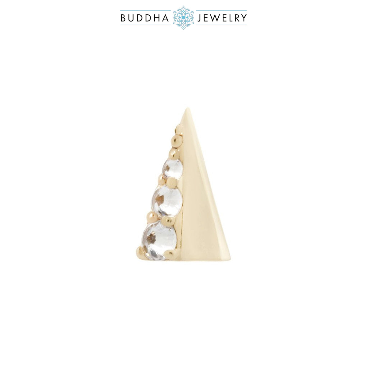 Lux Spike Threadless End with Reverse Set CZ