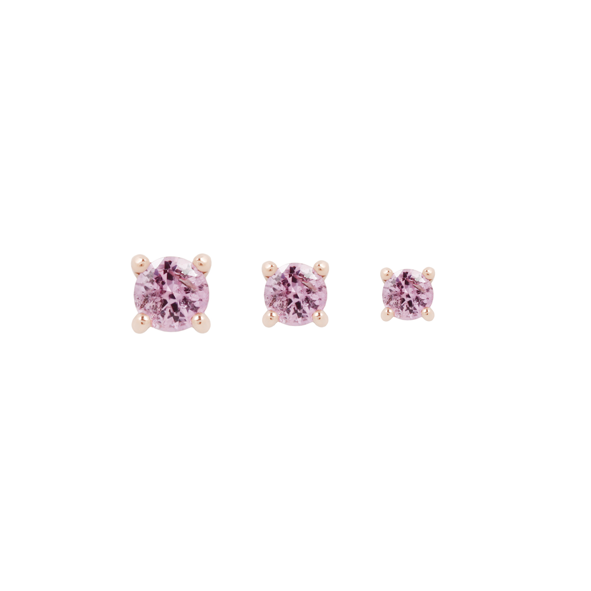 Prong Gem Threadless End with Pink Sapphire