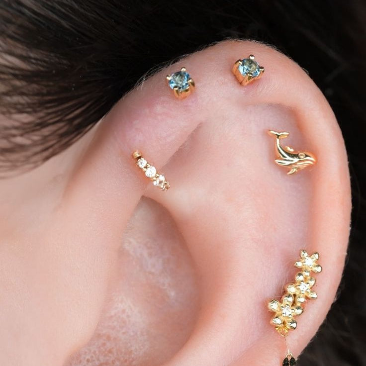 Brigitte Seam Ring with CZ