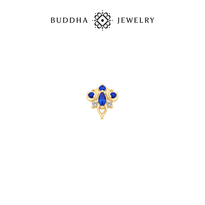 Oleander Threadless End with Blue Sapphire (Lab Grown)