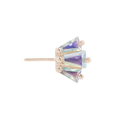 Gemma Trios Forward Facing Threadless End with Mercury Mist Topaz