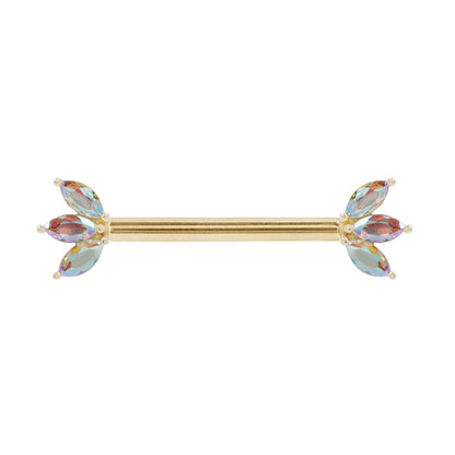 Moet Forward Facing Threadless End with Mercury Mist Topaz