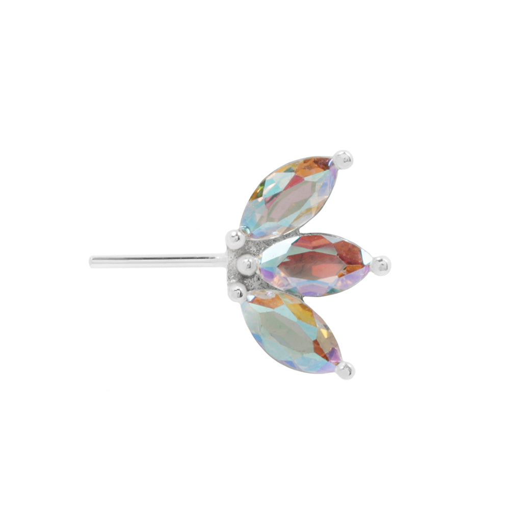 Moet Forward Facing Threadless End with Mercury Mist Topaz