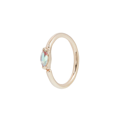 Zuri Seam Ring with Mercury Mist Topaz