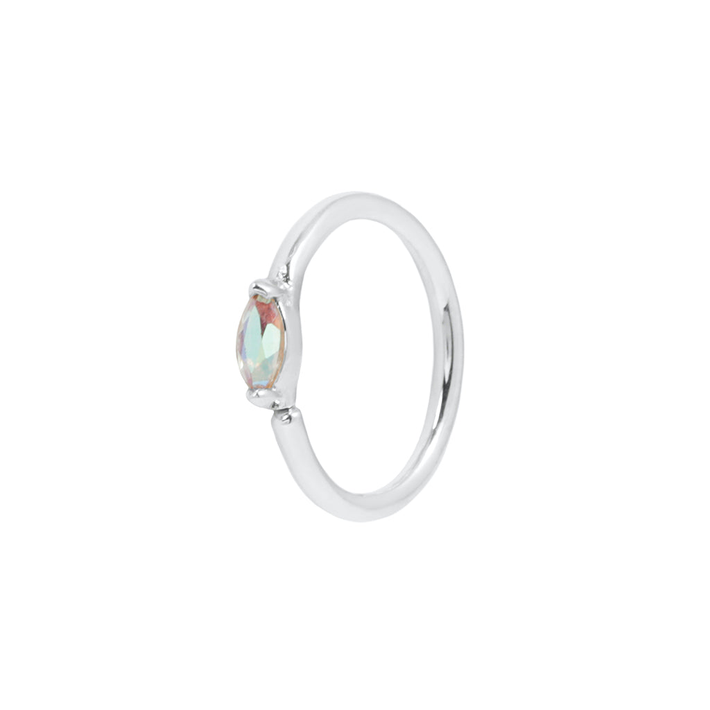 Zuri Seam Ring with Mercury Mist Topaz