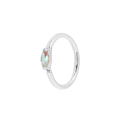 Zuri Seam Ring with Mercury Mist Topaz