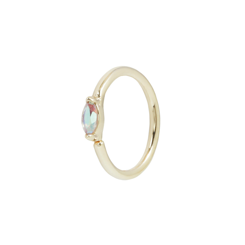 Zuri Seam Ring with Mercury Mist Topaz