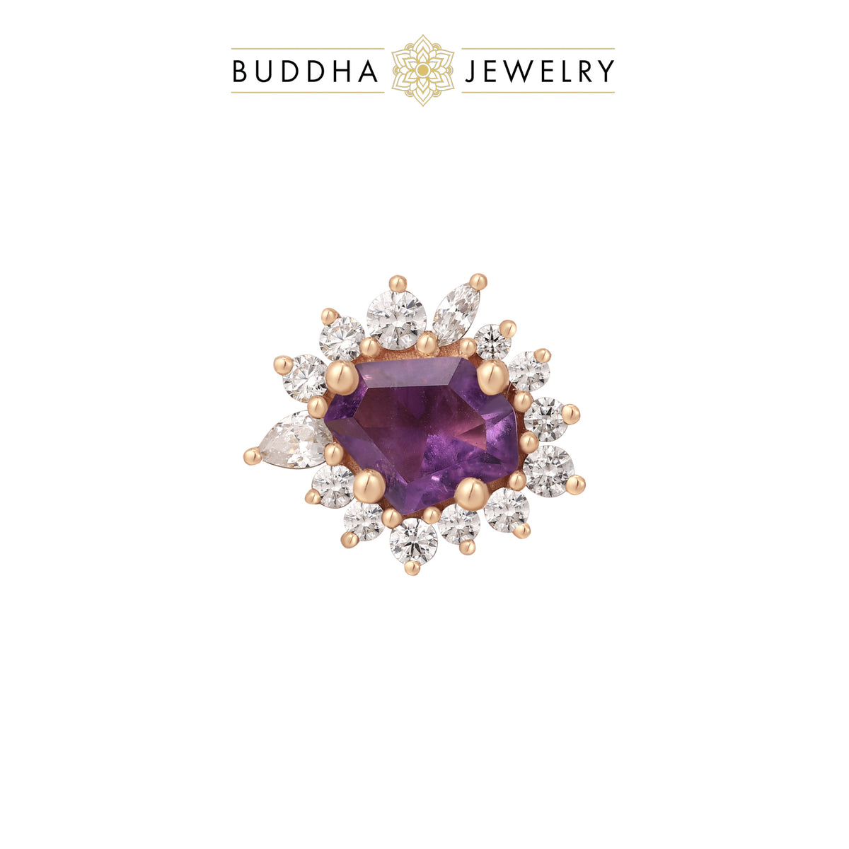 Eye Candy Threadless End with Amethyst