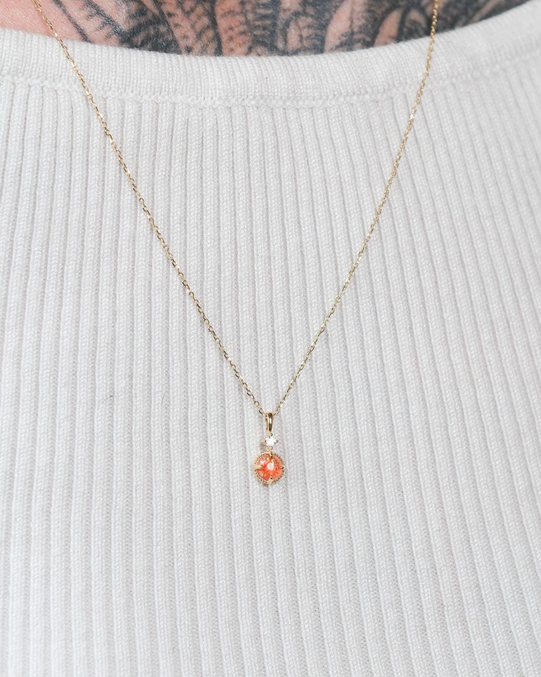 RION x Buddha Jewelry Manifest Necklace with Oregon Sunstone