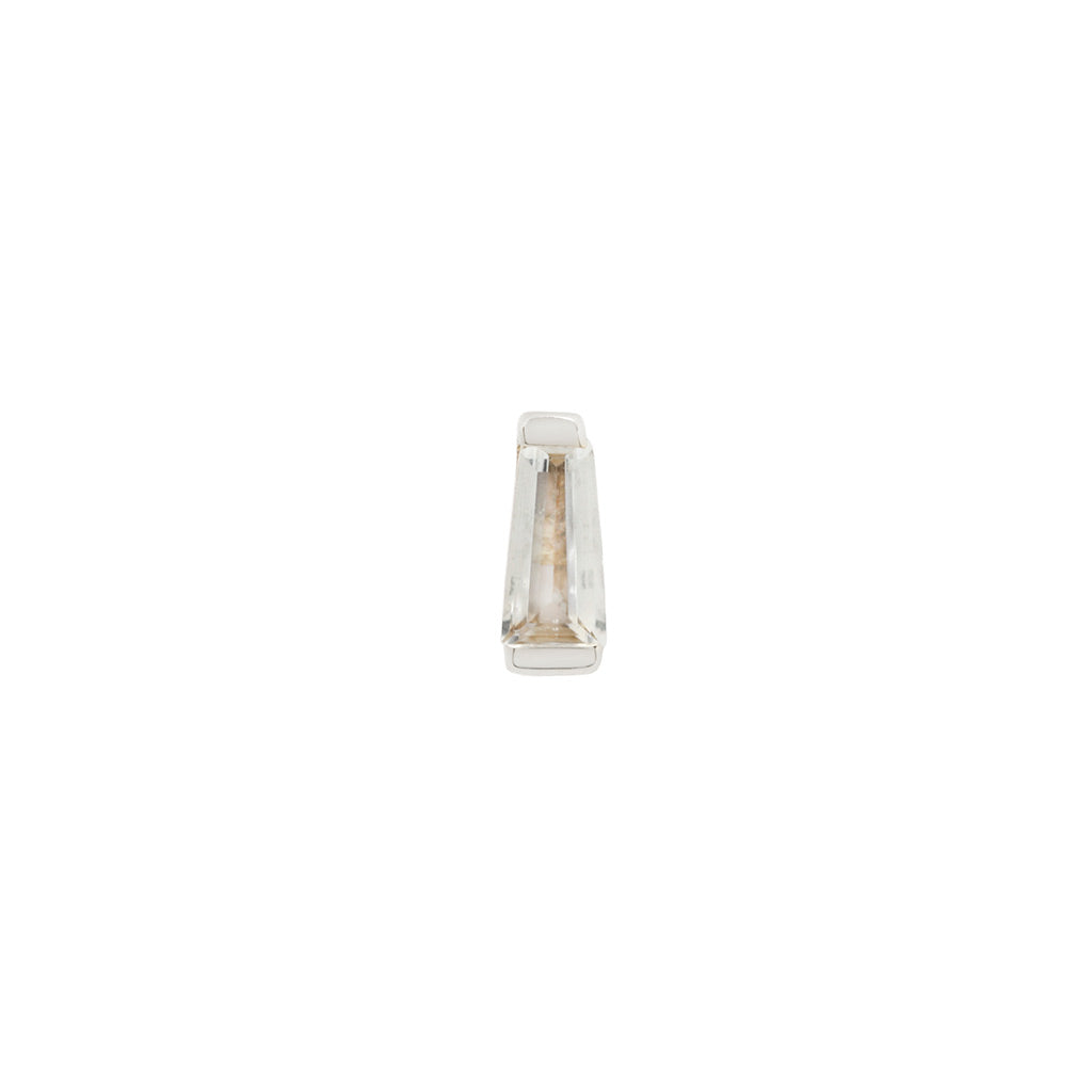Tapered Baguette Threadless End with CZ