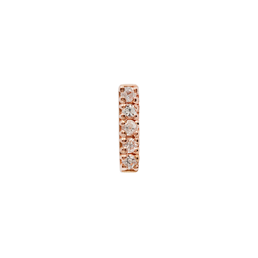 Rowe Threadless End with White Sapphire