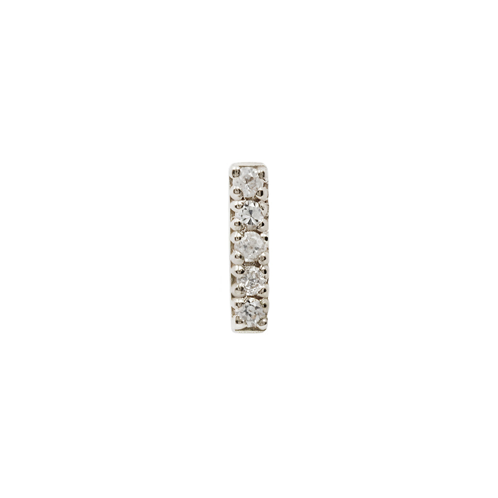 Rowe Threadless End with White Sapphire