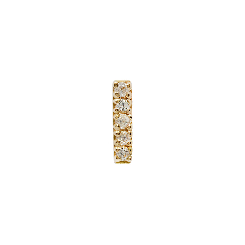 Rowe Threadless End with White Sapphire