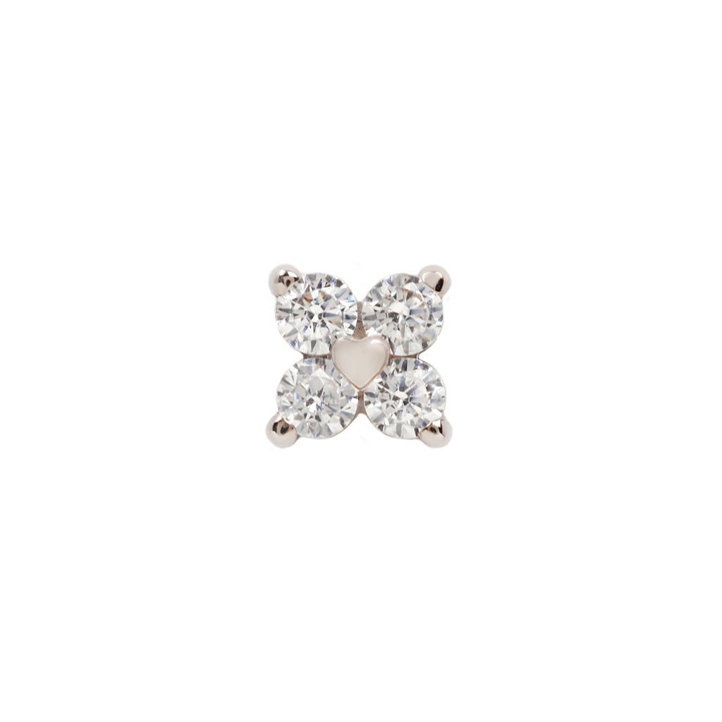 Corazon Threadless End with CZ