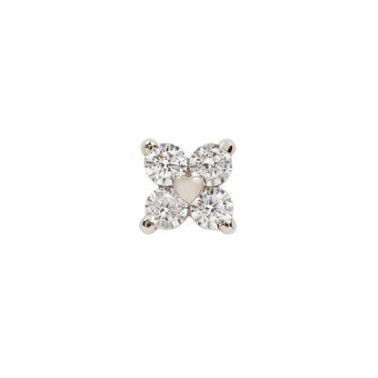 Corazon Threadless End with CZ