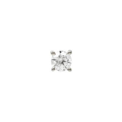 Prong Gem Threadless End with Swarovski CZ