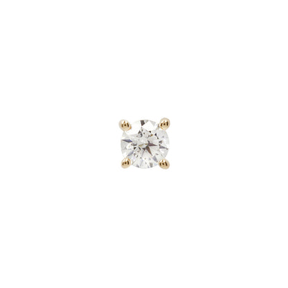 Prong Gem Threadless End with Swarovski CZ