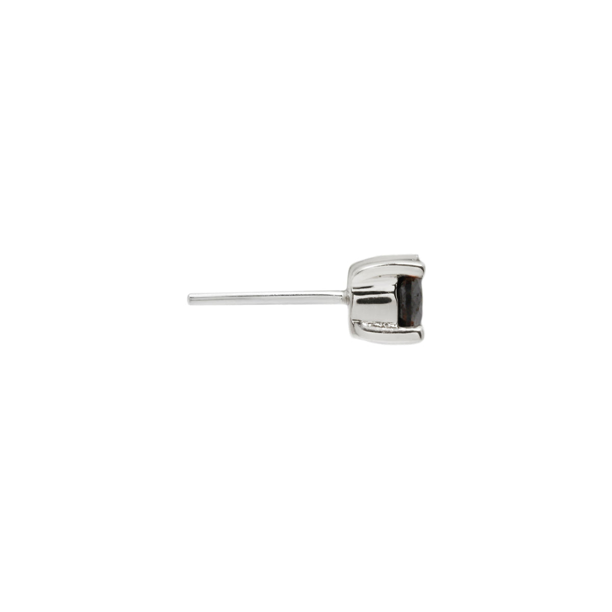 Prong Gem Threadless End with Black Diamond