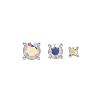 Prong Gem Threadless End with Mercury Mist Topaz