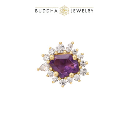 Eye Candy Threadless End with Amethyst